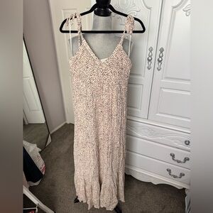 Express Cream and Black Polka Dot Dress